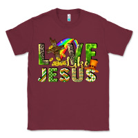 Burgundy Love like Jesus Classic Tee - CowGirlArtShop