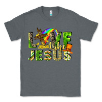 Charcoal Heather Love like Jesus Classic Tee - CowGirlArtShop