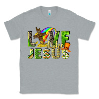 Heather Grey Love like Jesus Classic Tee - CowGirlArtShop