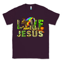 Plum Love like Jesus Classic Tee - CowGirlArtShop