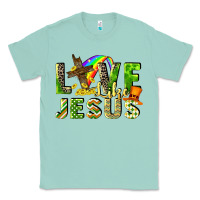 Seafoam Love like Jesus Classic Tee - CowGirlArtShop