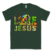Sports Green Love like Jesus Classic Tee - CowGirlArtShop