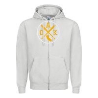 Dove Grey retro oakland baseball emblem vintage oak premium Zipper Hoodie - linhVisuals