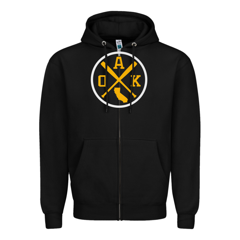 Retro Oakland Baseball Emblem Vintage Oak Premium Zipper Hoodie by linhVisuals | Teevron