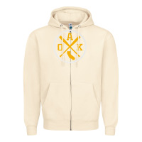 Sandshell retro oakland baseball emblem vintage oak premium Zipper Hoodie - linhVisuals