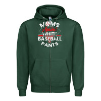 Sports Green moms against white baseball pants sport lover mothers day Zipper Hoodie - linhVisuals