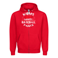 Red moms against white baseball pants sport lover mothers day Zipper Hoodie - linhVisuals