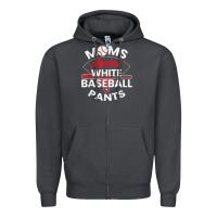 Smoke moms against white baseball pants sport lover mothers day Zipper Hoodie - linhVisuals