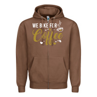 Chestnut we bike for coffee t shirt Zipper Hoodie - linhVisuals