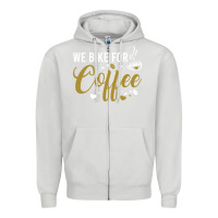 Dove Grey we bike for coffee t shirt Zipper Hoodie - linhVisuals
