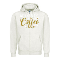 Oatmeal Heather we bike for coffee t shirt Zipper Hoodie - linhVisuals