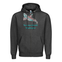 Charcoal Heather san juan islands upward orca killer whale native american raglan baseb Zipper Hoodie - linhVisuals