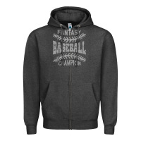 Charcoal Heather fantasy baseball champion distressed Zipper Hoodie - linhVisuals