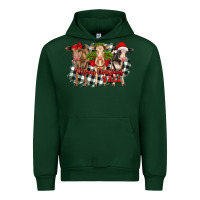 Forest Green Merry Christmas Y'all Heifers Urban Hoodie - RanaPortraitStore