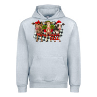 Heather Grey Merry Christmas Y'all Heifers Urban Hoodie - RanaPortraitStore