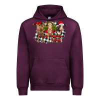 Mauve Wine Merry Christmas Y'all Heifers Urban Hoodie - RanaPortraitStore