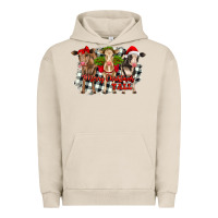 Pigment French Oak Merry Christmas Y'all Heifers Urban Hoodie - RanaPortraitStore