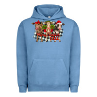 Pigment Pebble Blue Merry Christmas Y'all Heifers Urban Hoodie - RanaPortraitStore