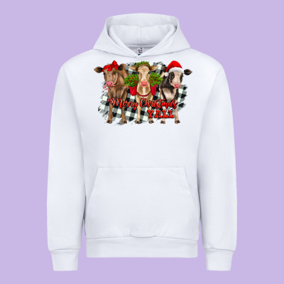 Merry Christmas Y'all Heifers Urban Hoodie Designed By Ranaportraitstore