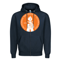 Navy california institute of technology Zipper Hoodie - linhVisuals