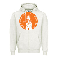 Oatmeal Heather california institute of technology Zipper Hoodie - linhVisuals