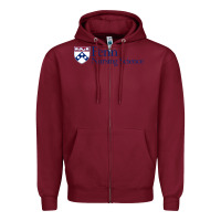 Burgundy penn nursing science Zipper Hoodie - linhVisuals