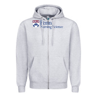 Heather Grey penn nursing science Zipper Hoodie - linhVisuals