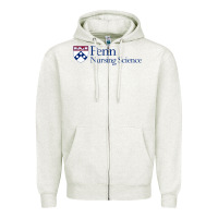Oatmeal Heather penn nursing science Zipper Hoodie - linhVisuals