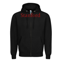 Black stanford athletics Zipper Hoodie - linhVisuals