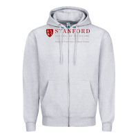 Heather Grey stanford school of medicine Zipper Hoodie - linhVisuals