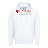 White stanford school of medicine Zipper Hoodie - linhVisuals