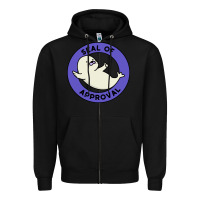 Black seal of approval baby art Zipper Hoodie - linhVisuals