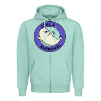 Seafoam seal of approval baby art Zipper Hoodie - linhVisuals