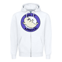 White seal of approval baby art Zipper Hoodie - linhVisuals