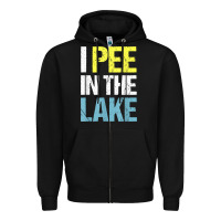 Black i pee in the lake funny summer vacation t shirt Zipper Hoodie - linhVisuals