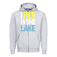 Heather Grey i pee in the lake funny summer vacation t shirt Zipper Hoodie - linhVisuals