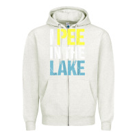 Oatmeal Heather i pee in the lake funny summer vacation t shirt Zipper Hoodie - linhVisuals