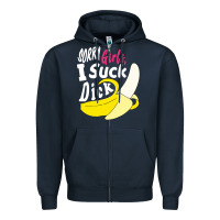 Navy sorry girls i suck dick Banana Zipper Hoodie - linhVisuals