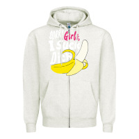Oatmeal Heather sorry girls i suck dick Banana Zipper Hoodie - linhVisuals