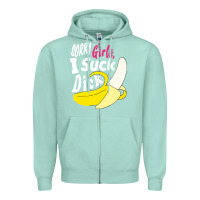 Seafoam sorry girls i suck dick Banana Zipper Hoodie - linhVisuals