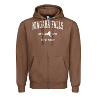 Chestnut niagara falls new york ny vintage athletic sports design t shirt Zipper Hoodie - linhVisuals