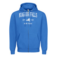 True Royal niagara falls new york ny vintage athletic sports design t shirt Zipper Hoodie - linhVisuals