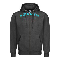 Charcoal Heather north carolina outer banks obx nc beach gift long sleeve t shirt Zipper Hoodie - linhVisuals