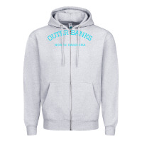 Heather Grey north carolina outer banks obx nc beach gift long sleeve t shirt Zipper Hoodie - linhVisuals