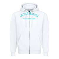 White north carolina outer banks obx nc beach gift long sleeve t shirt Zipper Hoodie - linhVisuals