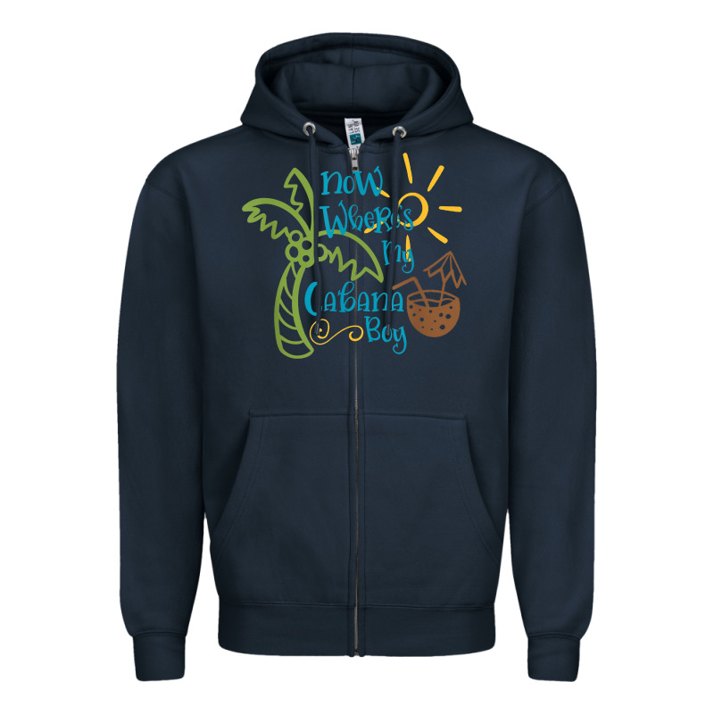 Now Where's My Cabana Boy, Beach Palm Tree Coconut T Shirt Zipper Hoodie by linhVisuals | Teevron