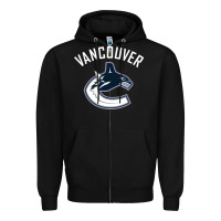 Black canucks white Zipper Hoodie - linhVisuals