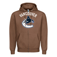 Chestnut canucks white Zipper Hoodie - linhVisuals