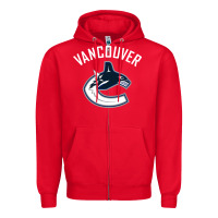 Red canucks white Zipper Hoodie - linhVisuals