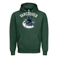 Sports Green canucks white Zipper Hoodie - linhVisuals